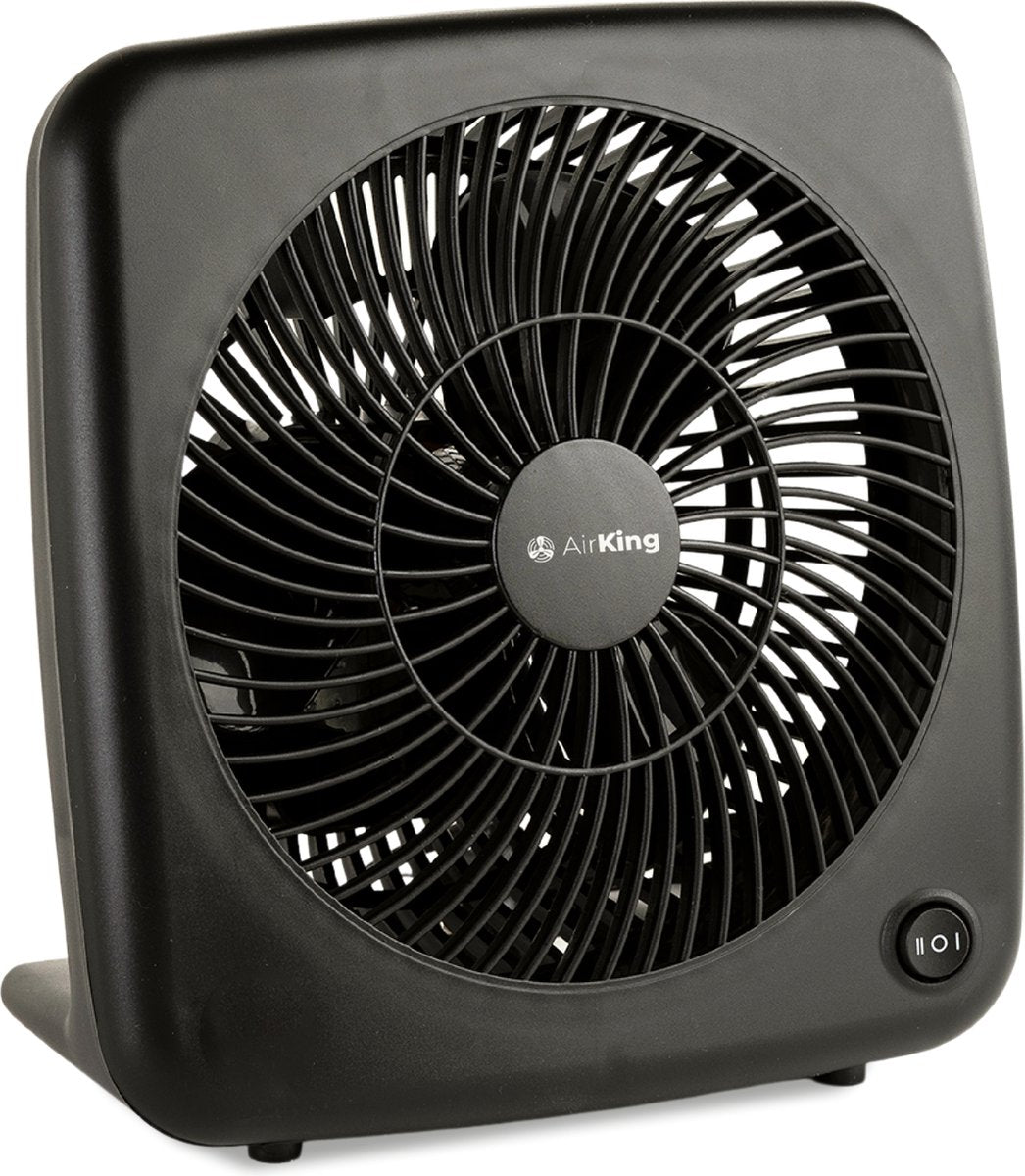 Tafelventilator - Zwart - Ventilator met 2 snelheidsstanden 35 dB - Bureau ventilator 18 cm diameter