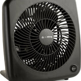 Tafelventilator - Zwart - Ventilator met 2 snelheidsstanden 35 dB - Bureau ventilator 18 cm diameter