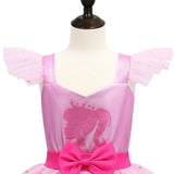 Luxe Barbie Prinsessenjurk Metallic Roze