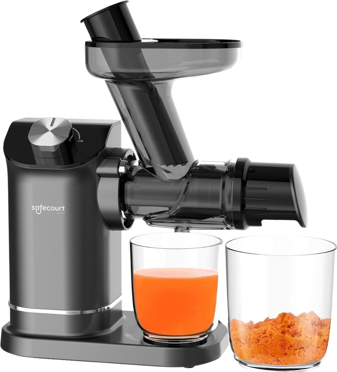 Safecourt Kitchen Slowjuicer - Juicer - Groenten en Fruitpers - BPA-vrij - 700ml - Grijs
