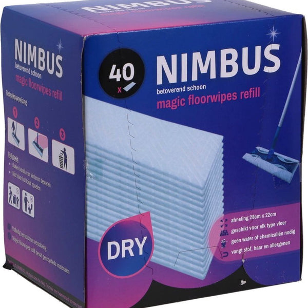 NIMBUS Magic Floorwipes Refill (40x) - Droge Vloerdoekjes - Geschikt voor Swiffer