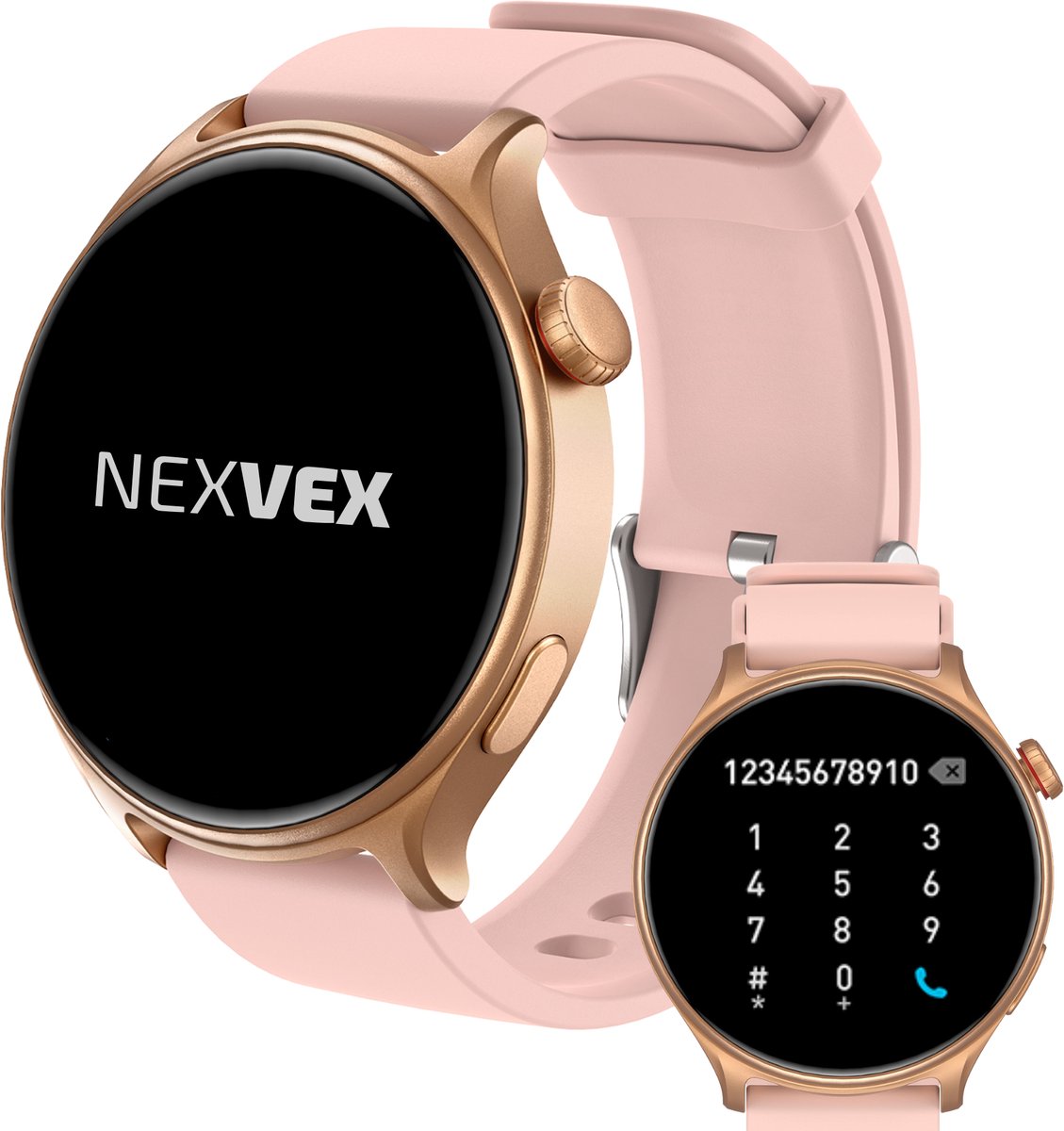 Nexvex® Ultra 2X Smartwatch voor Dames - Sporthorloge met Belfunctie - Meditatie - Bloeddrukmeter - Stappenteller - Sport Horloge - Hartslagmeter - Smart Watch Saturatiemeter - Bluetooth Activity Trac