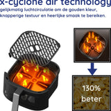 Safecourt Kitchen Airfryer XXL - Heteluchtfriteuse - 1800W - 7L Inhoud - 40ºC tot 200ºC - Zwart