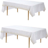 2x Plastic Wegwerp Tafelkleed Set