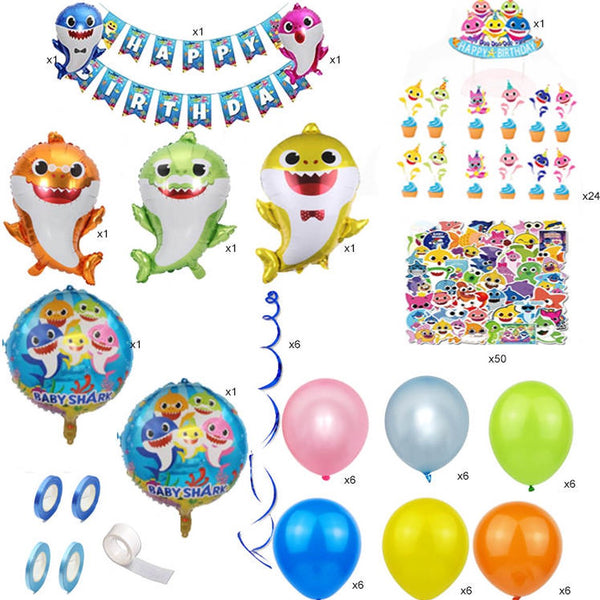 Shark Kinder Verjaardag Versiering 128 stuks