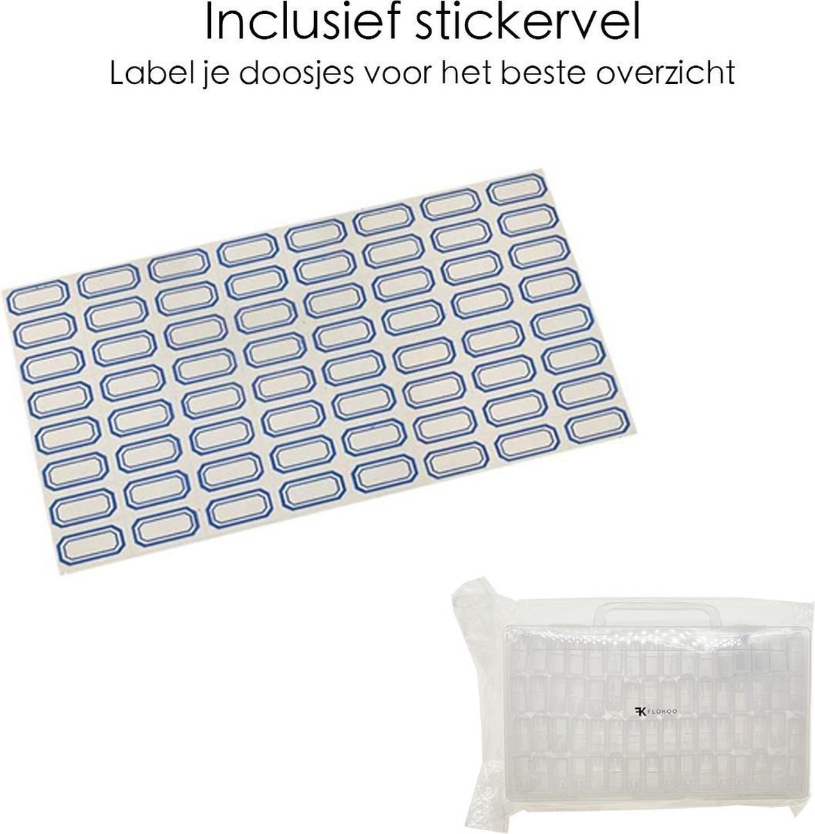 Diamond Painting Opbergdoos 64 vakjes - Inclusief Stickervel