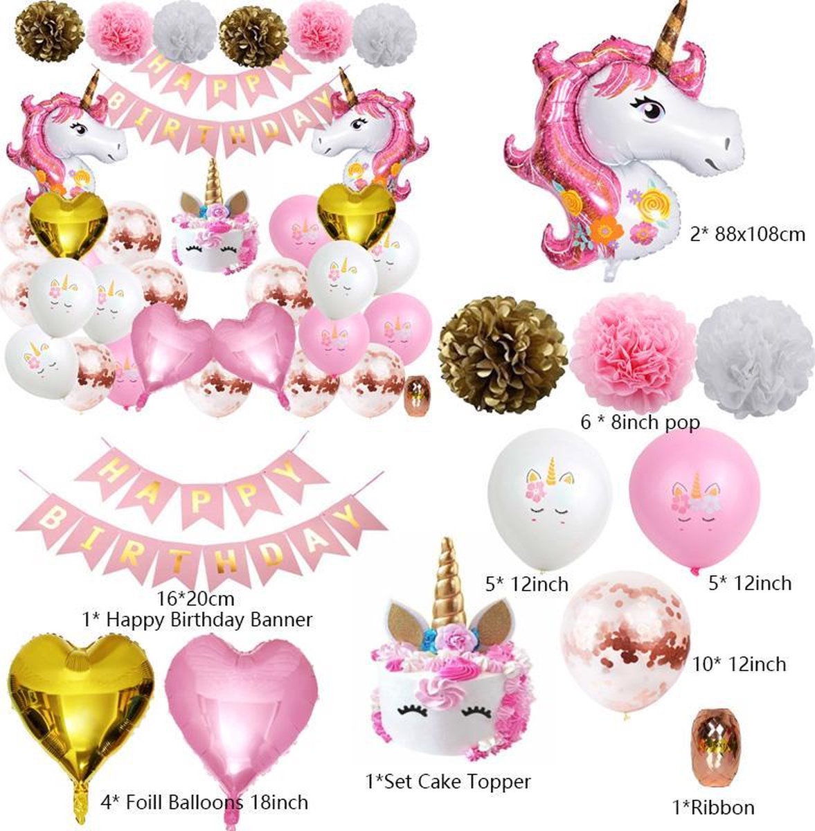 Unicorn Verjaardag Versiering