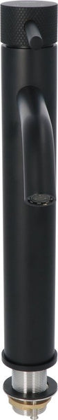 Luzzo® Serru - Messing Wastafelkraan Hoog Diamondgrip - Mat Zwart