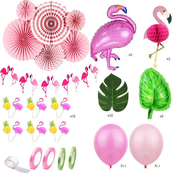 Tropische Flamingo Zomer Feest Versiering 72 Stuks