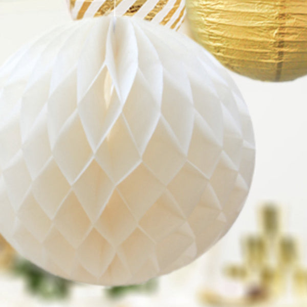 Pompom en Lampionnen Feest Versiering Goud