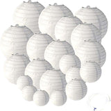 20 Stuks Witte Lampionnen Feest Versiering