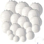 20 Stuks Witte Lampionnen Feest Versiering