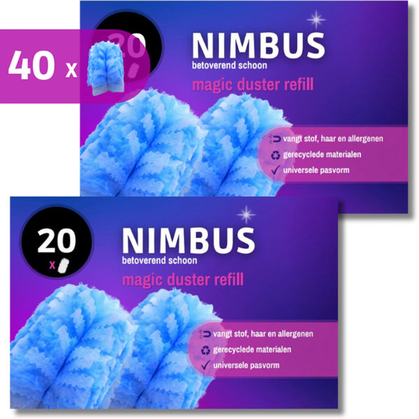 NIMBUS Magic Duster Refill - 40 Navullingen (2x20) - Geschikt voor Swiffer Handvat