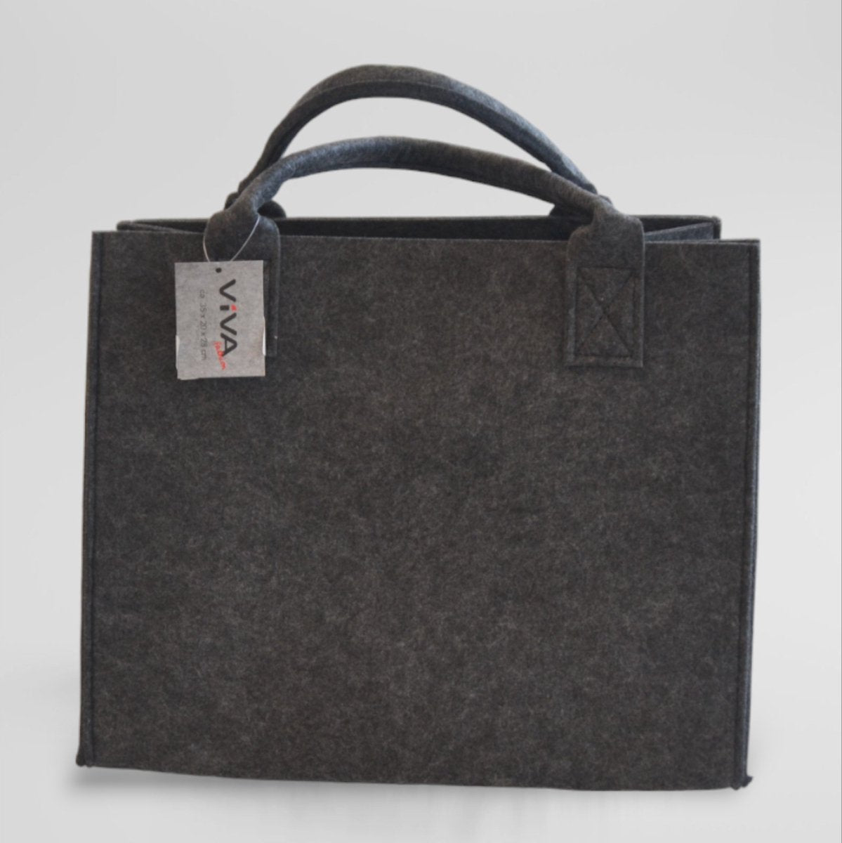Boodschappentas Vilt - Zwart - 35 x 20 x 28 cm - Vilten tas - Stevige tas - Goodiebag - Shopper - Handtas