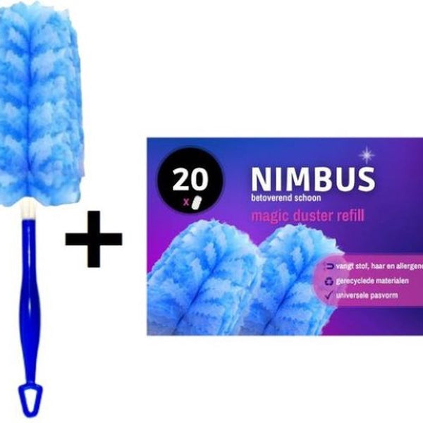 NIMBUS Magic Duster Starterkit - Handvat + 20 Navullingen - Geschikt voor Swiffer