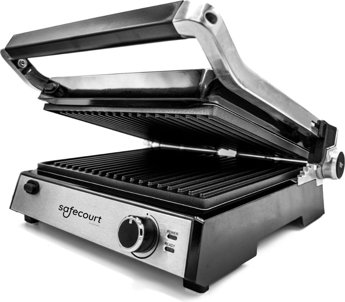 Safecourt Kitchen Tosti apparaat - Grill apparaat - Uitneembare platen ContactGrill - 3-in-1 -180 °C grill
