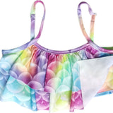 Zeemeerminstaart met bikini verkleed set Blauw, Paars en Roze met MONOVIN