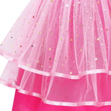 Luxe Barbie Prinsessenjurk Metallic Roze