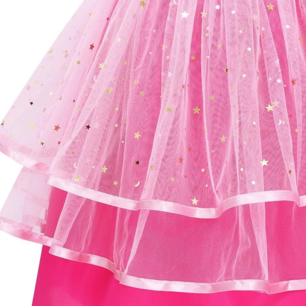 Luxe Barbie Prinsessenjurk Metallic Roze