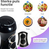 GoodForce RVS Staafmixer - 6 in 1 Staafmixer Set met Hakmolen - Smoothiemaker- Garde - Klopper - 600 ml Mengbeker