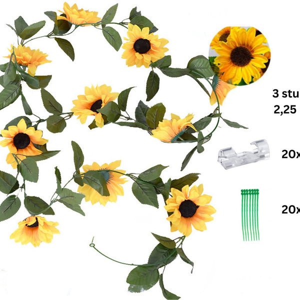 Zonnebloem Slinger Decoratie Set van 3 stuks