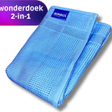 NIMBUS Wonderdoek 2-in-1 – Microvezeldoek – Ramen zemen & drogen tegelijk – Streeploos resultaat – Raamdoek 60x40cm