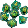 Dungeons and Dragons Dobbelsteen set Groen met Oog in de Stenen