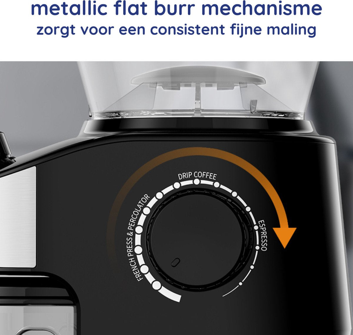 Safecourt Kitchen Koffiemolen Deluxe - Elektrische koffiemolen - Koffiebonen maler - Zwart