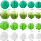 20 Stuks Lampionnen Feest Versiering Set Groen