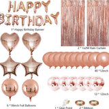 Rose Goud Verjaardag Versiering 79 stuks