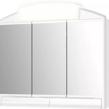 Luxe spiegelkast wit met verlichting en stopcontact 3 deuren 2 laden Alibert