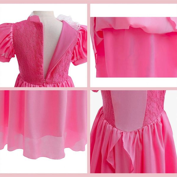Princess Peach verkleed jurk voor kinderen
