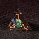 Dungeons and Dragons Dobbelsteen set Donker met Groene en Blauwe Effecten