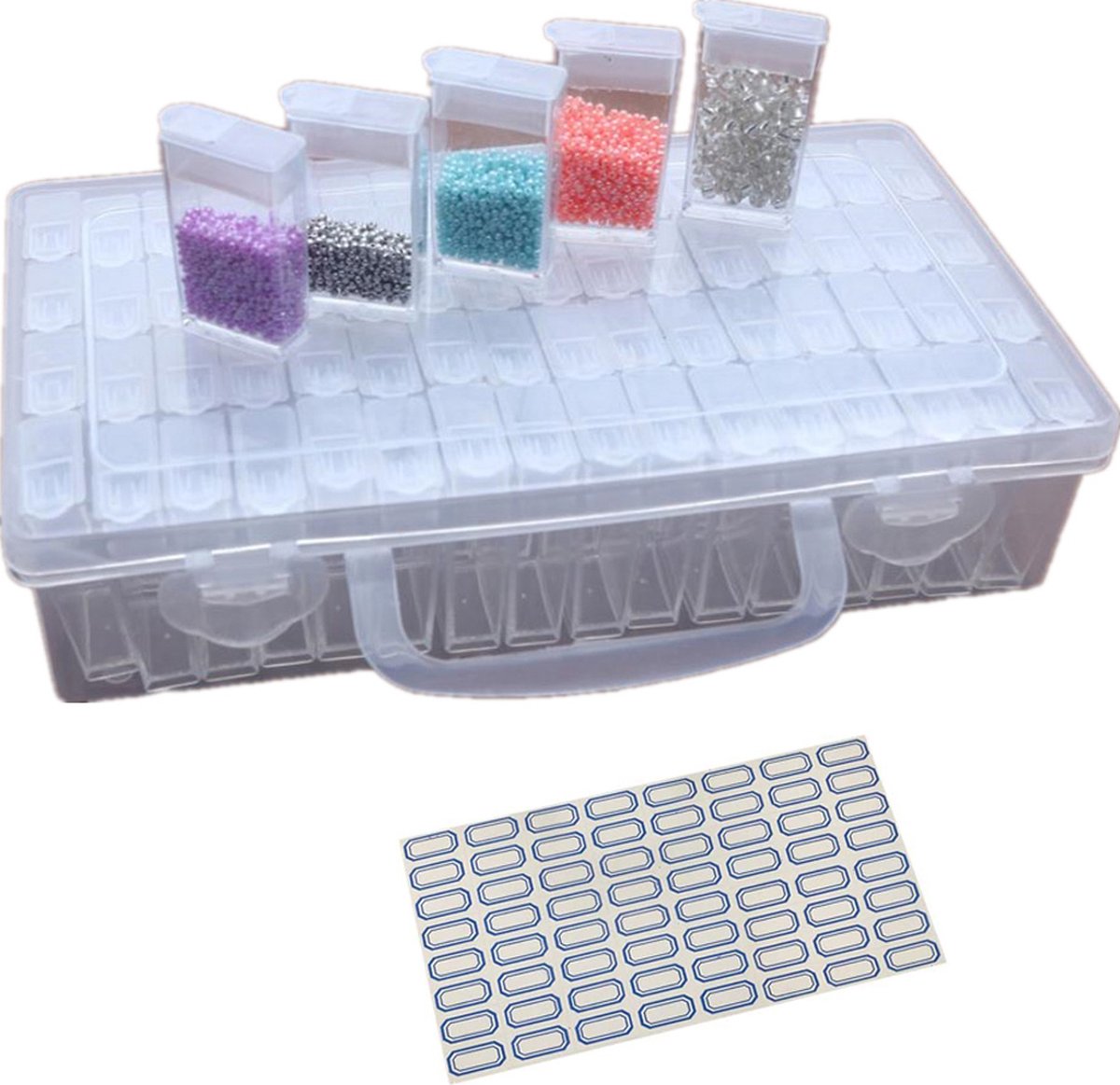 Diamond Painting Opbergdoos 64 vakjes - Inclusief Stickervel