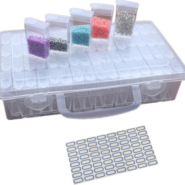 Diamond Painting Opbergdoos 64 vakjes - Inclusief Stickervel