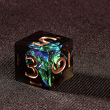 Dungeons and Dragons Dobbelsteen set Donker met Groene en Blauwe Effecten