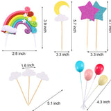 Regenboog Happy Birthday Taarttopper