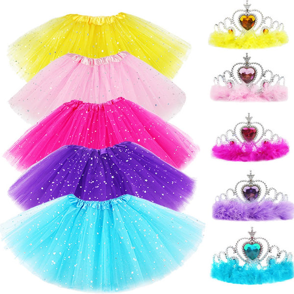 Set van 5 Tutu's en Kroontjes