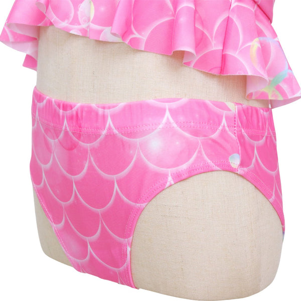 Zeemeerminstaart met bikini verkleed set Regenboog Kleuren met MONOVIN