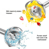 Safecourt Kitchen Staafmixer - 1000W – Roestvrijstaal – Antispat – Ergonomisch – Inclusief Maatbeker