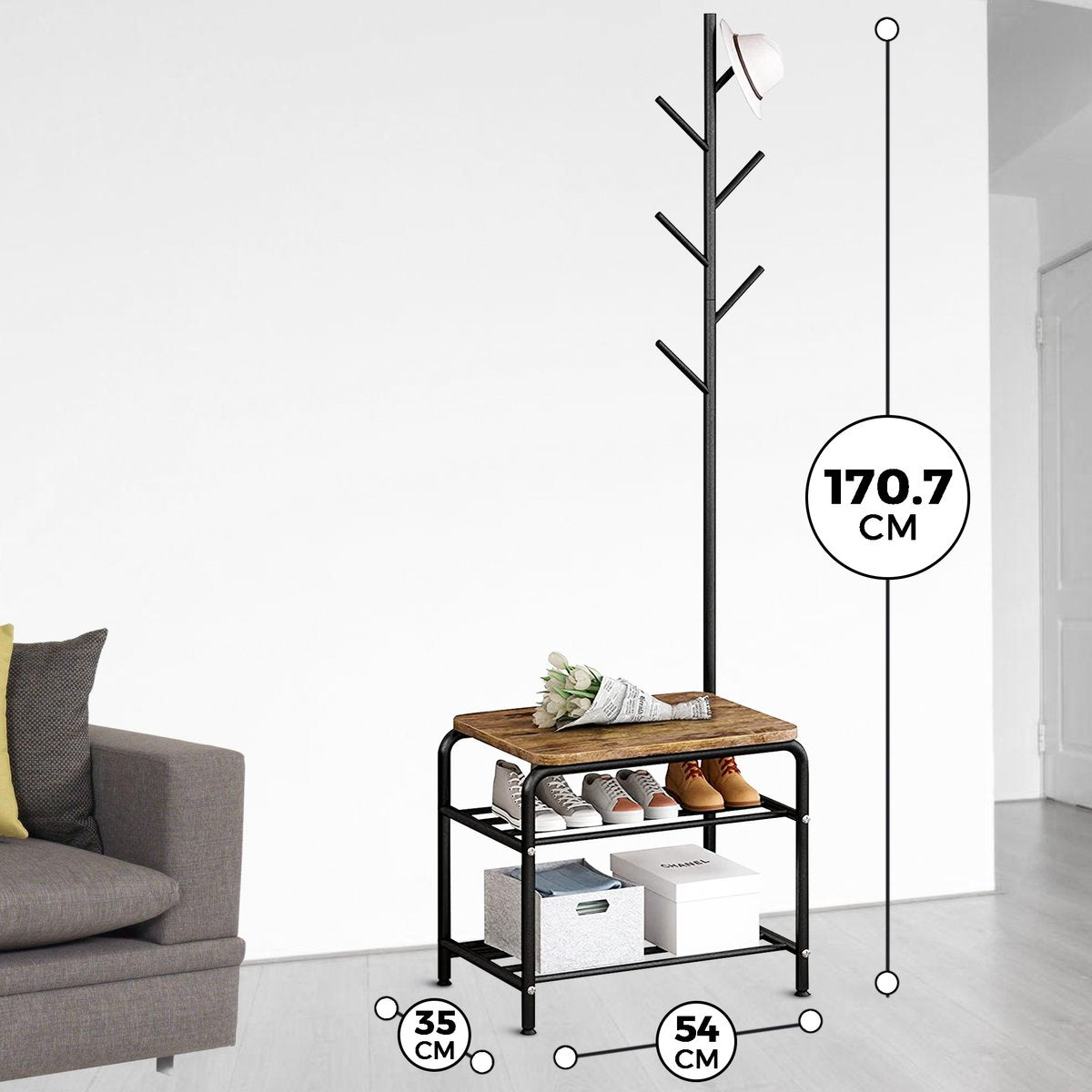 Kapstok met Schoenenrek