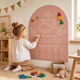 Magneetbord Muur Zelfklevend 80 x 100 cm – Roze – Magnetisch Whiteboard Zonder Boren – Krijtbord Sticker – Planbord – Familieplanner – Kinderkamer – Inclusief Magneetset