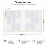 Toploader Binder – 252 Speelkaarten – Verzamelmap voor 3 x 4 inch Toploaders – Kaartenmap – 9 Pocket – Wit