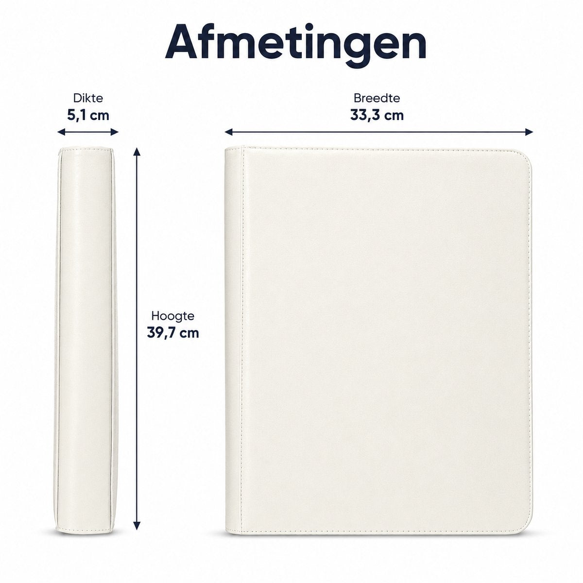 Toploader Binder – 252 Speelkaarten – Verzamelmap voor 3 x 4 inch Toploaders – Kaartenmap – 9 Pocket – Wit
