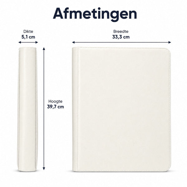 Toploader Binder – 252 Speelkaarten – Verzamelmap voor 3 x 4 inch Toploaders – Kaartenmap – 9 Pocket – Wit