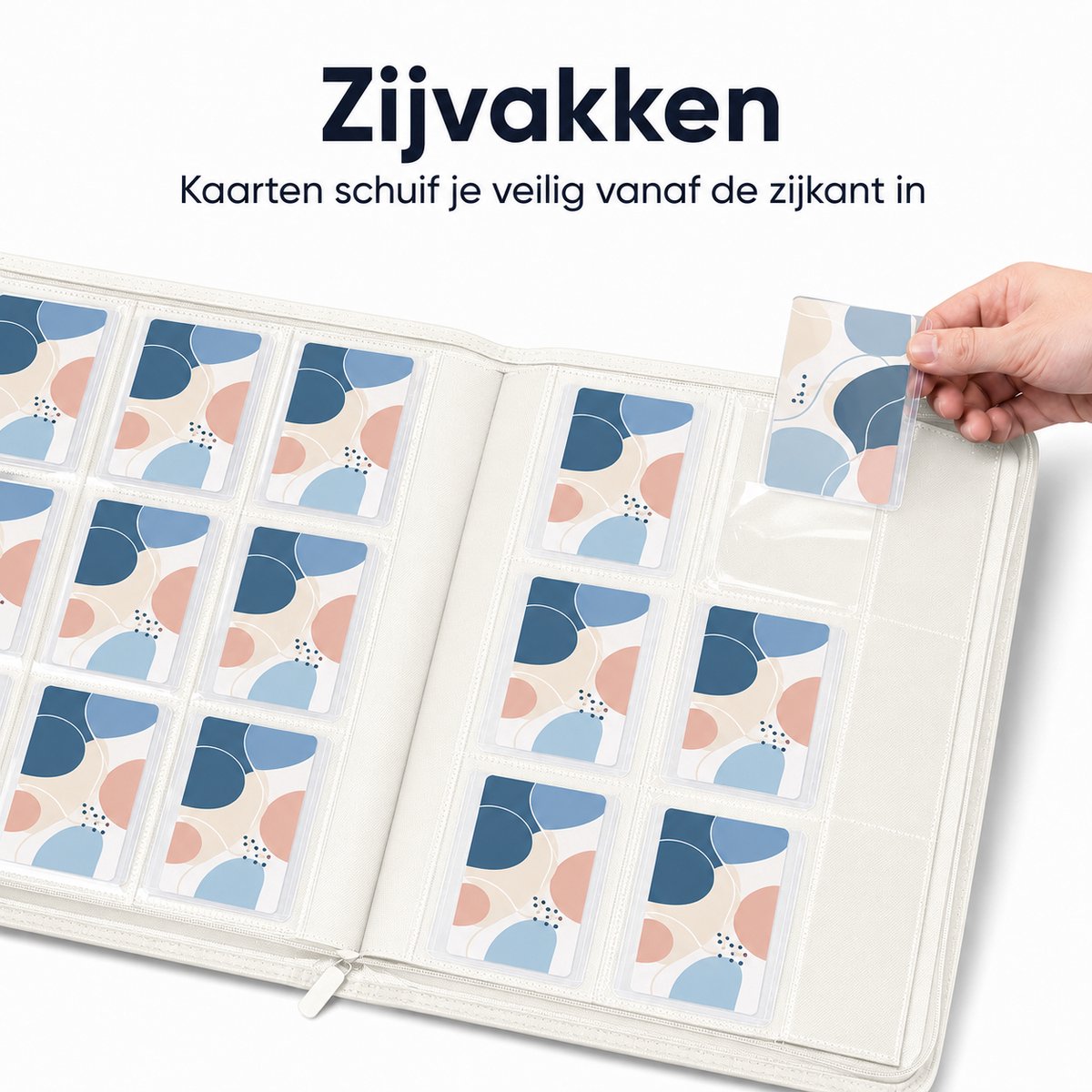 Toploader Binder – 252 Speelkaarten – Verzamelmap voor 3 x 4 inch Toploaders – Kaartenmap – 9 Pocket – Wit