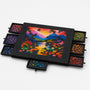 Puzzelbord met Opberglades voor 1.500 Stukjes – Opvouwbare Puzzelmat – 6 Sorteerlades – Verplaatsbaar Puzzelbord – Puzzel Plateau van Vilt