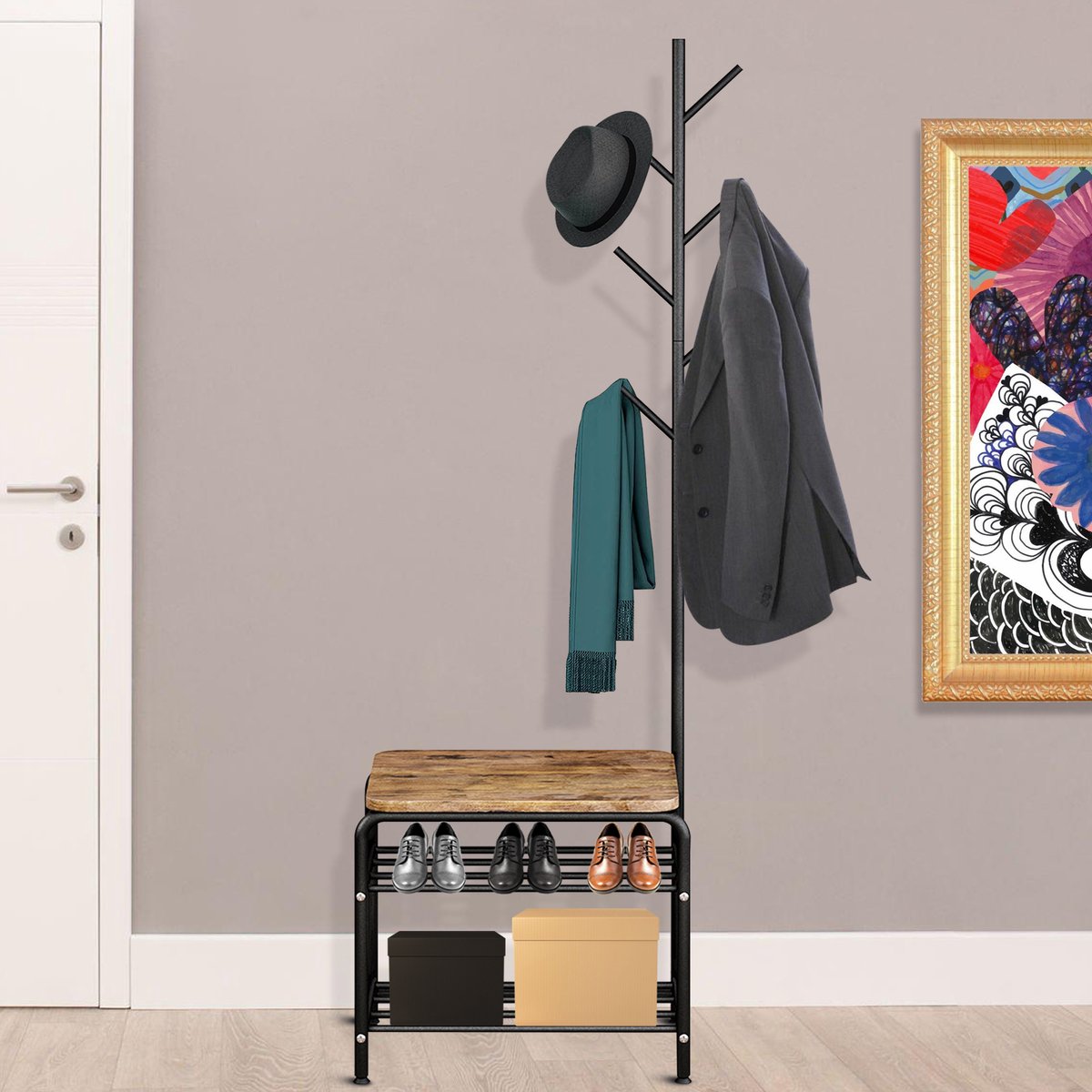 Kapstok met Schoenenrek
