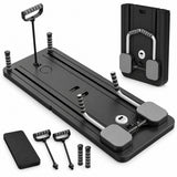 Pilates - Multifunctioneel Fitness Board – Opvouwbaar Trainingsapparaat voor Thuis – Full Body Workout – Buikspiertrainer met Weerstandsbanden – Core, Armen & Benen – Fitnessapparaat Home Gym