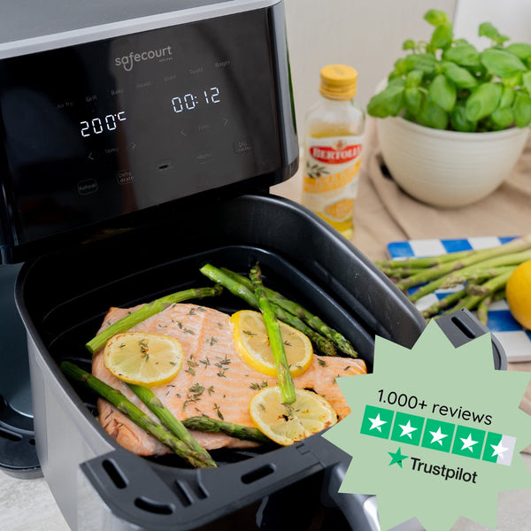 Safecourt Kitchen Airfryer XXL - Heteluchtfriteuse - 1800W - 7L Inhoud - 40ºC tot 200ºC - Zwart